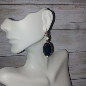 Gold tone drop earrings